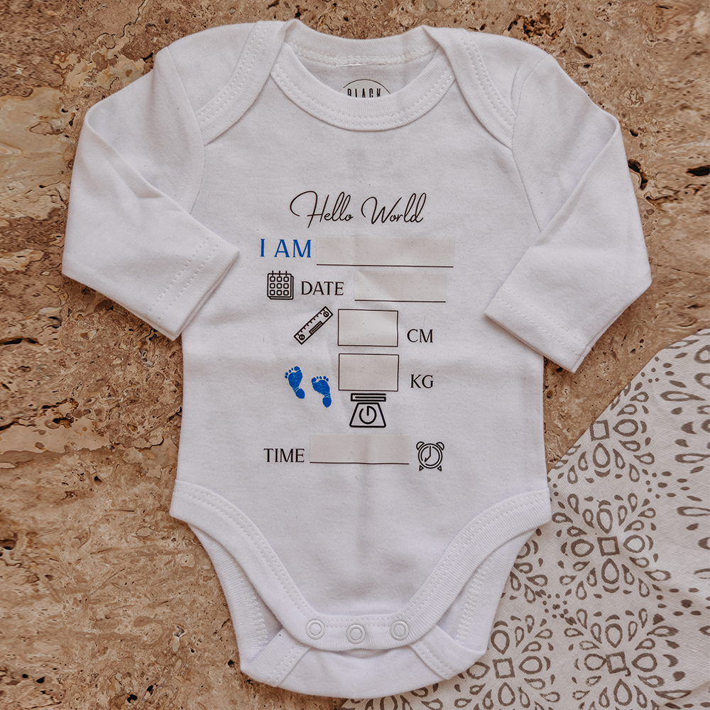 Baby boy announcement best sale onesie