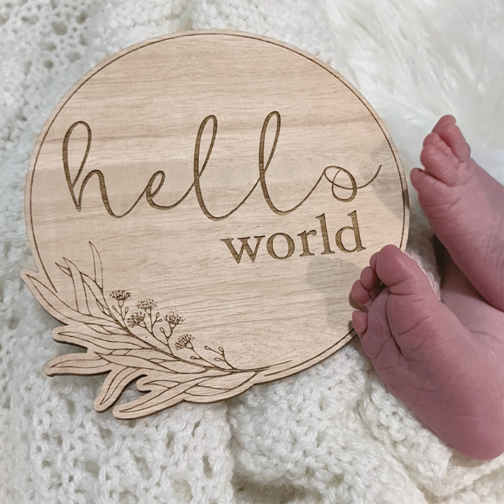 Hello world online baby announcement