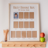 My school years photo frame short white landscape School photos School photo frames Wallet photos Back to school School School photography Primary school High school Daycare Preschool Photo frame School frame Personalised photo frame Kids gift Child gift Gifts for kids House decor Housewarming gift School supplies Timber photo frame Engraved frame School years