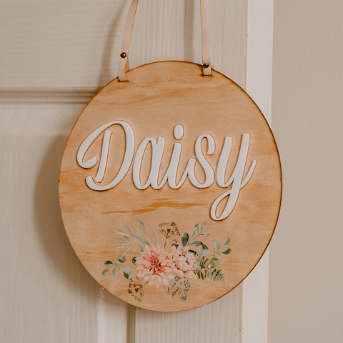Printed Sign Plaques - Blush Florals