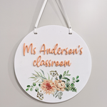 Printed Sign Plaques - Blush Florals