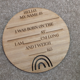 CLEARANCE - Double Sided Announcement Plaque Fill In