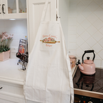 Kids Apron Full Length - Floral Rolling Pin Design