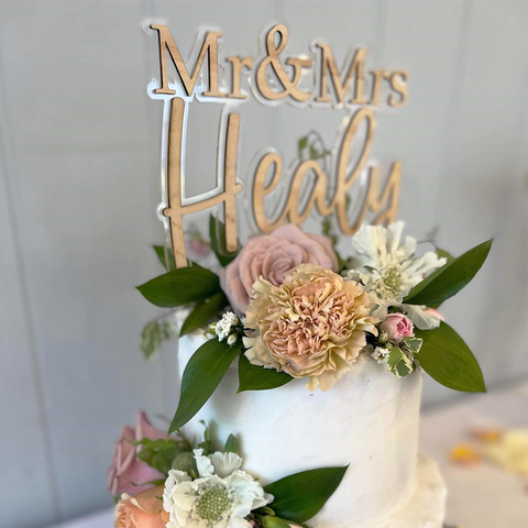 Cake Topper - Wedding Name