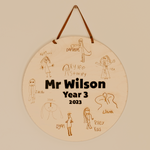 Classroom Plaque - Self Portraits and Signatures