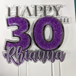 Cake Topper - Double Layered Age Birthday