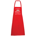 Personalised apron Queen of the apron Mothers day gift Mother's day Housewarming Queen gift Gift for mum Present for mum Present for nan Kitchen apron Black apron Printed apron Queen of the kitchen apron Red apron
