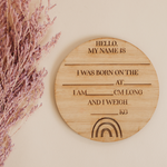 Baby announcement, Hello world, Baby discs, Gender reveal, It's a girl, It's a boy, Hello world, New baby, Baby shower, Baby gift, Newborn baby, Baby shower gift, Gender reveal gift, Baby shower present, Baby present, Announcement plaque, Baby plaque, Gender plaque, Baby announcement plaque, Hospital discs, Hospital plaques, Rainbow baby, Rainbow newborn, 