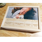 Keepsake Box - Birth Details with Landscape Photo