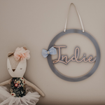 Hoop Name Plaque and Bow Holder