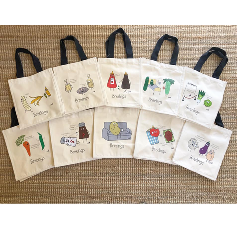 Breelings - Food Designs - Canvas Bags