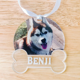 Christmas Ornament - Bone with Photo