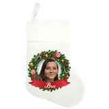 Christmas Stocking - Traditional Shape - Photo Wreath