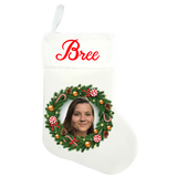 Christmas Stocking - Traditional Shape - Photo Wreath