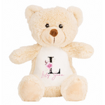 Plush Toy - Initial with Pink Floral design