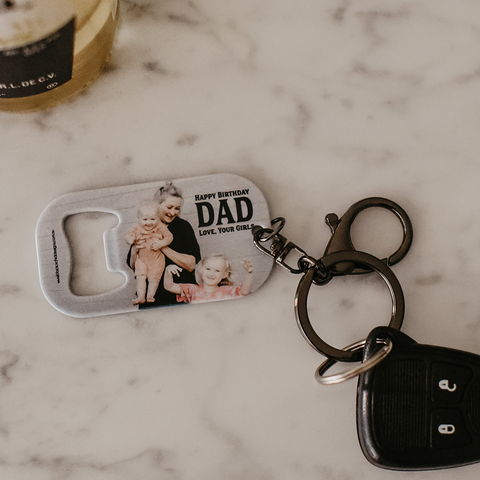 Design Your Own Personalised  Bottle Opener with Black Keyring Bottle opener Personalised bottle opener Beer opener Drink opener Keyring Personalised fathers day Father's day Mothers day Mother's day Wedding gift Groomsmen gift Groomsman gift Bridesmaid gift Beer Pints Steins Cheers Keyring bottle opener Bartender friend Bartenders 