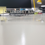 Desk Name Plaque - Text Overlay