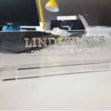Desk Name Plaque - Text Overlay