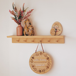Easter Bunny Please Stop Here Sign - Wreath Design