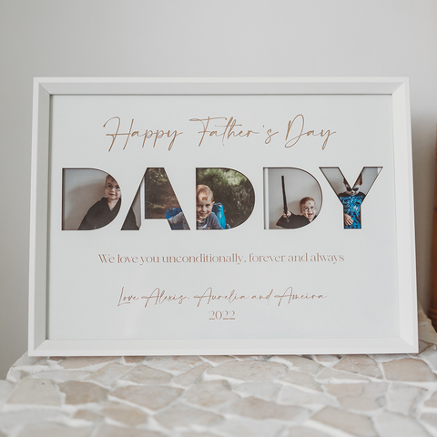 Photo frame with cut out, Personalised frame, Photo frame, Photo frame with text, Fathers day, Mothers day, Christmas gift, Wedding gift, Photo collage, Photo frame insert, Custom photo frame, Photo gift, Personalised gift, Photo with message