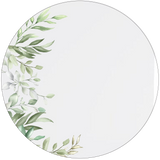 Printed Sign Plaques - Green Leaves white acrylic backing mock up