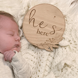 Baby Announcement Plaques - Eucalyptus Design