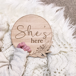 Baby Announcement Plaques - Eucalyptus Design