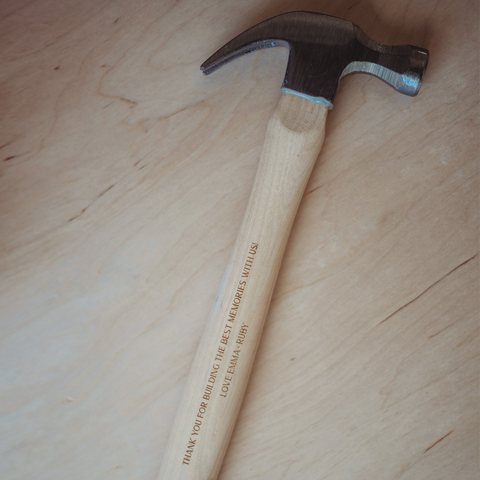 Hammer, personalised hammer, Fathers Day Gift, Father's Day Present, Building Memories, Personalised Hammer, Engraved Hammer, Timber Hammer Handle, Gifts For Him, Construction, 
