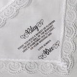 Flower Girl Handkerchief with Lace Border