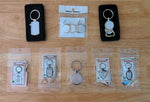 Blank sublimation keyrings and earrings