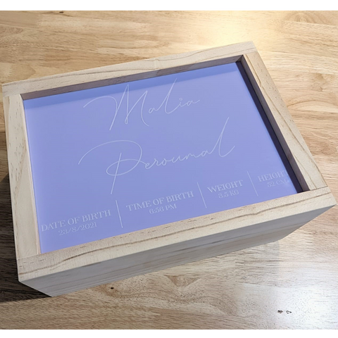 Keepsake Box - Birth Details  - Engraving Only