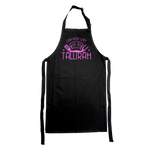 Kids Black Apron Full Length Personalised Little Chef Pink