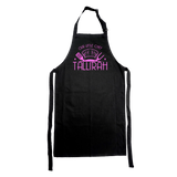 Kids Black Apron Full Length Personalised Little Chef Pink