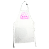 Kids White Apron Full Length Personalised Little Chef Pink