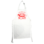 Kids White Apron Full Length Personalised Little Chef Red