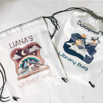 Drawstring Library Bag - 4 Designs