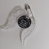 Memorial Ribbon/Pin - Angel Wings with photo