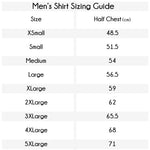 Men's Modern Fit T-Shirt - Sizing Chart