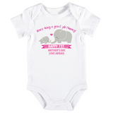 Happy First Mother's Day Onesie - Elephant Design