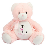 Plush Toy - Initial with Pink Floral design