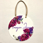 Printed Sign Plaques - Bright Pink and Purple Florals