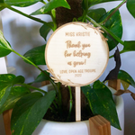 Plant stake Personalised plant stake Teacher gift Teacher stake Plant gift Plant present Appreciation gift Personalised gift Plant stake drawing Design your own plant stake Plant pot Pot plant Pot pant gift Thanks for helping me grow Personalised pot plant 