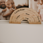Baby Announcement Plaque - Rainbow Fill In
