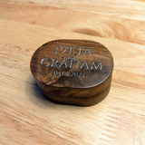 Timber Ring Box - Serif with Script