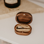 Timber Ring Box - Serif with Script