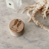 Mini Round Keepsake Box - Angel Wings Design