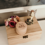 Mini Round Keepsake Box - Heart Design