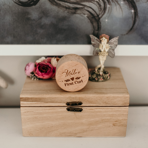 Mini Round Keepsake Box - Heart Design