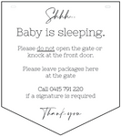 Shh Baby Sleeping Sign