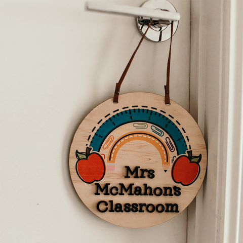 Printed Sign Plaque - School Rainbow